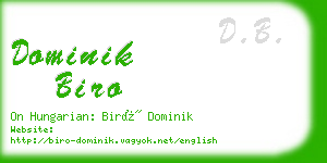 dominik biro business card